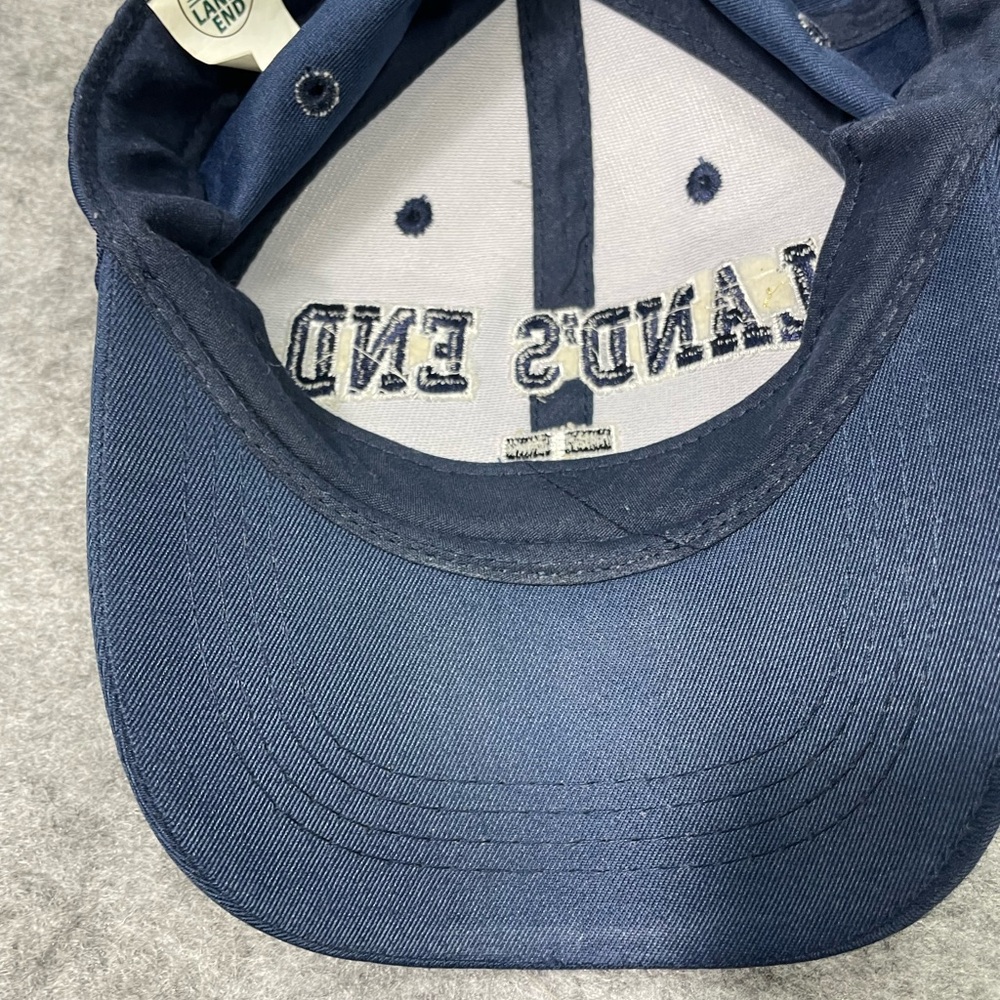 Lands End Men's Baseball Hat Cap Blue Adjustable One Size Strapback - Picture 6 of 7